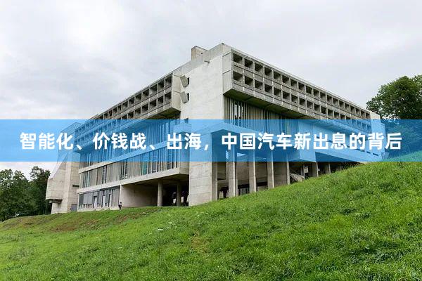 智能化、价钱战、出海，中国汽车新出息的背后